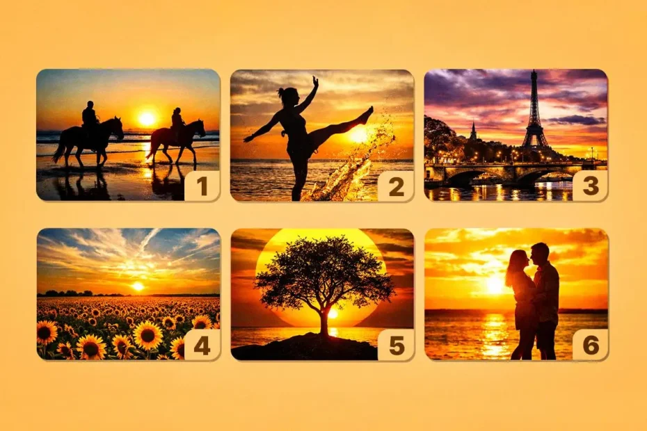 Yksi näistä auringonlaskuista kertoo, mitä elämästäsi puuttuu: uusi psykologinen testi